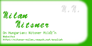 milan nitsner business card